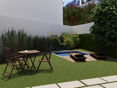 2-Bedroom in Lisbon condominium with pool and garden