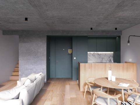 Apartamento T1 Duplex novo para venda, junto à Rotunda da Boavista e à Casa da Música, Porto