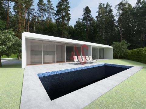 Terrain avec projet pour villa de 3 chambres avec piscine clé en main à Feitos, Barcelos