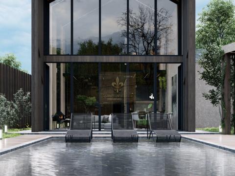 Terrain avec projet approuvé pour une villa de 3 chambres avec piscine et garage Assumadas-Tunes